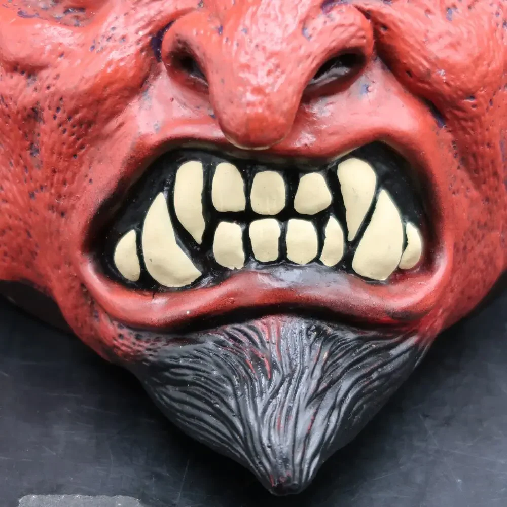 Don Post Studios Red Devil Adult Halloween Mask Latex Rubber 2000 Spooky Horror
